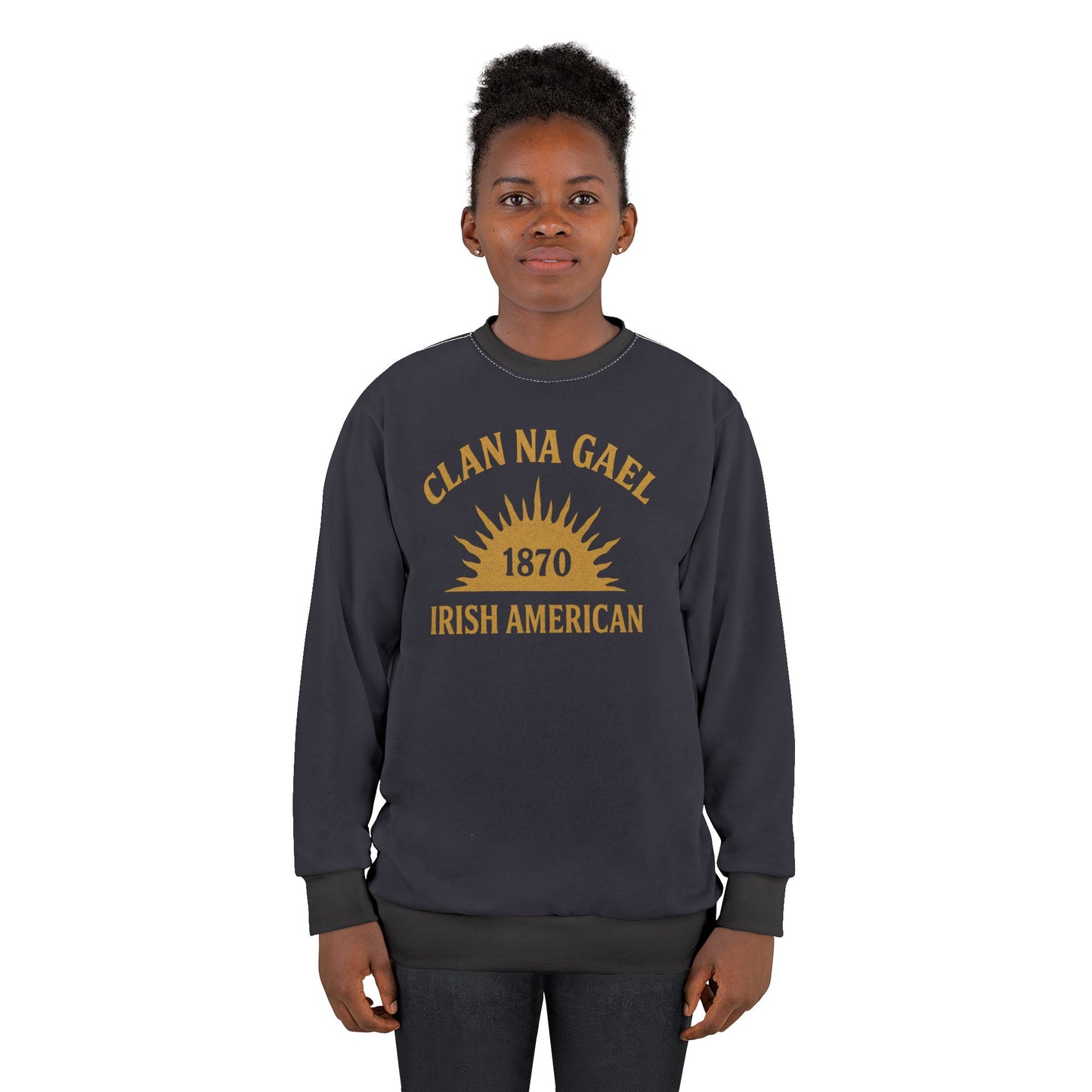 "Clan na Gael - Irish American", Unisex Sweatshirt (Black Rock Blue)