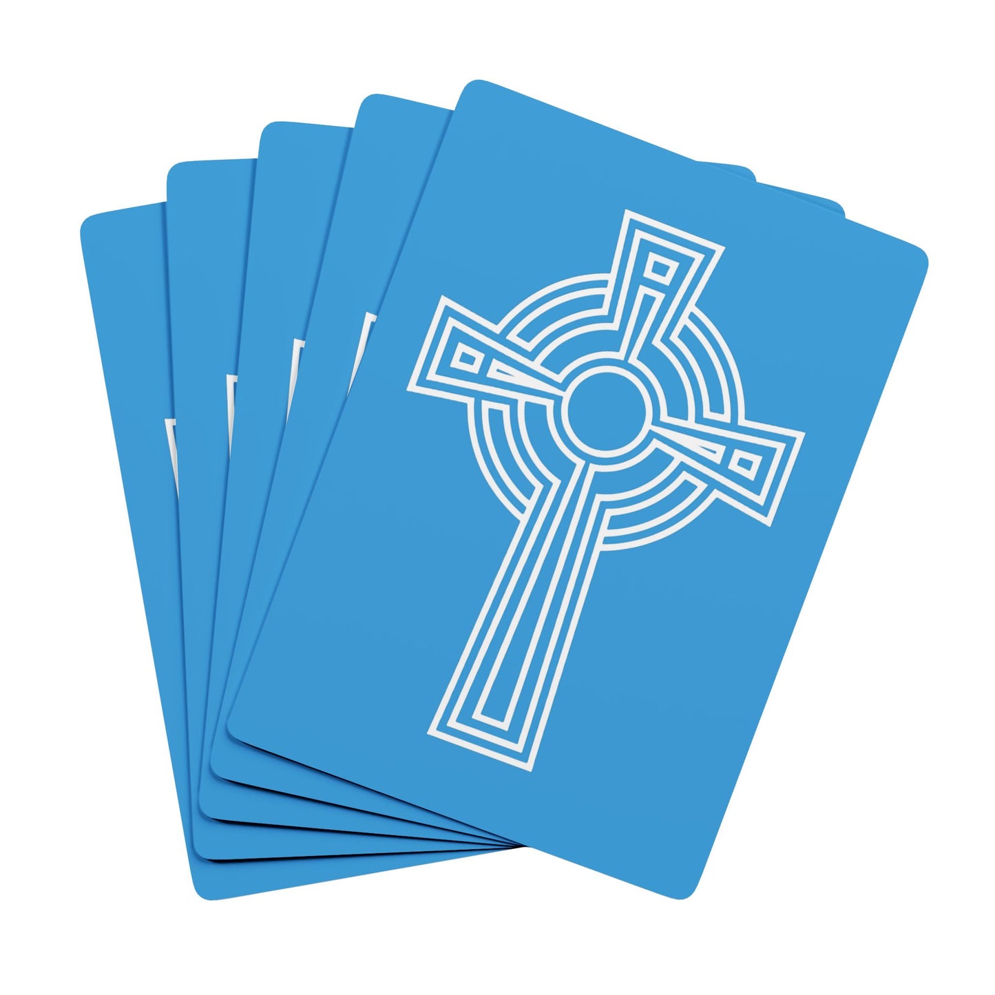 "A Simple High Cross", Christian Playing Cards (Swimmer Blue)