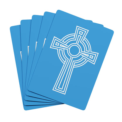 "A Simple High Cross", Christian Playing Cards (Swimmer Blue)