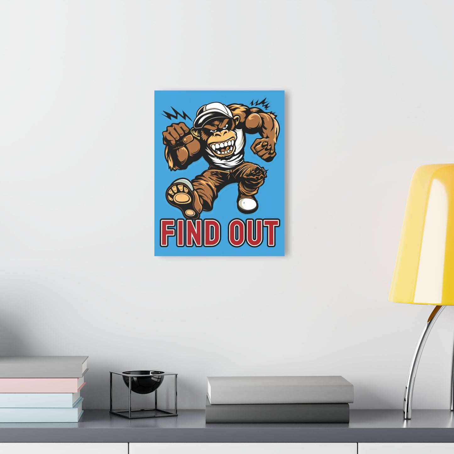 "Find Out", Acrylic Wall Prints (French Cleat Hanging) (Swimmer Blue)