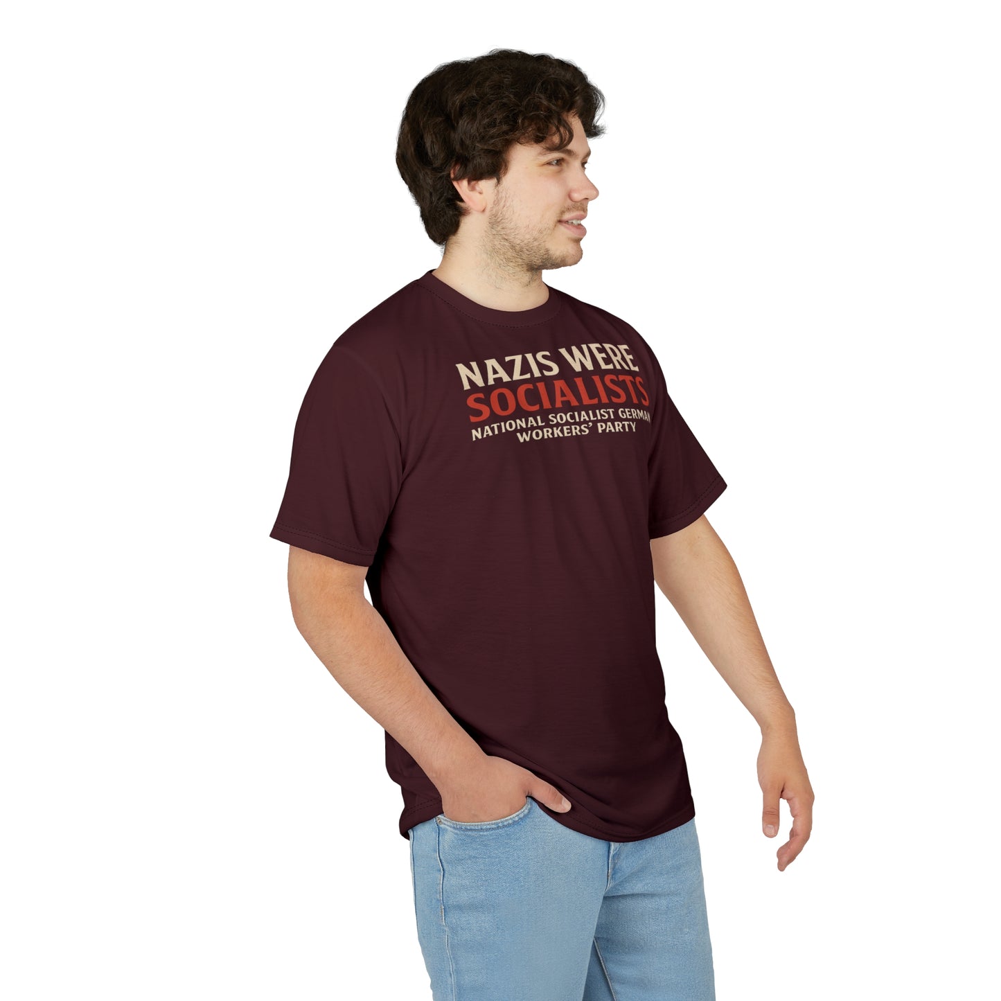 "Nazis were Socialists", Unisex T-shirt (Mama Africa)