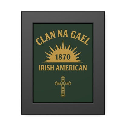 "Clan na Gael - Irish American", Framed Paper Poster (Fenian Green)