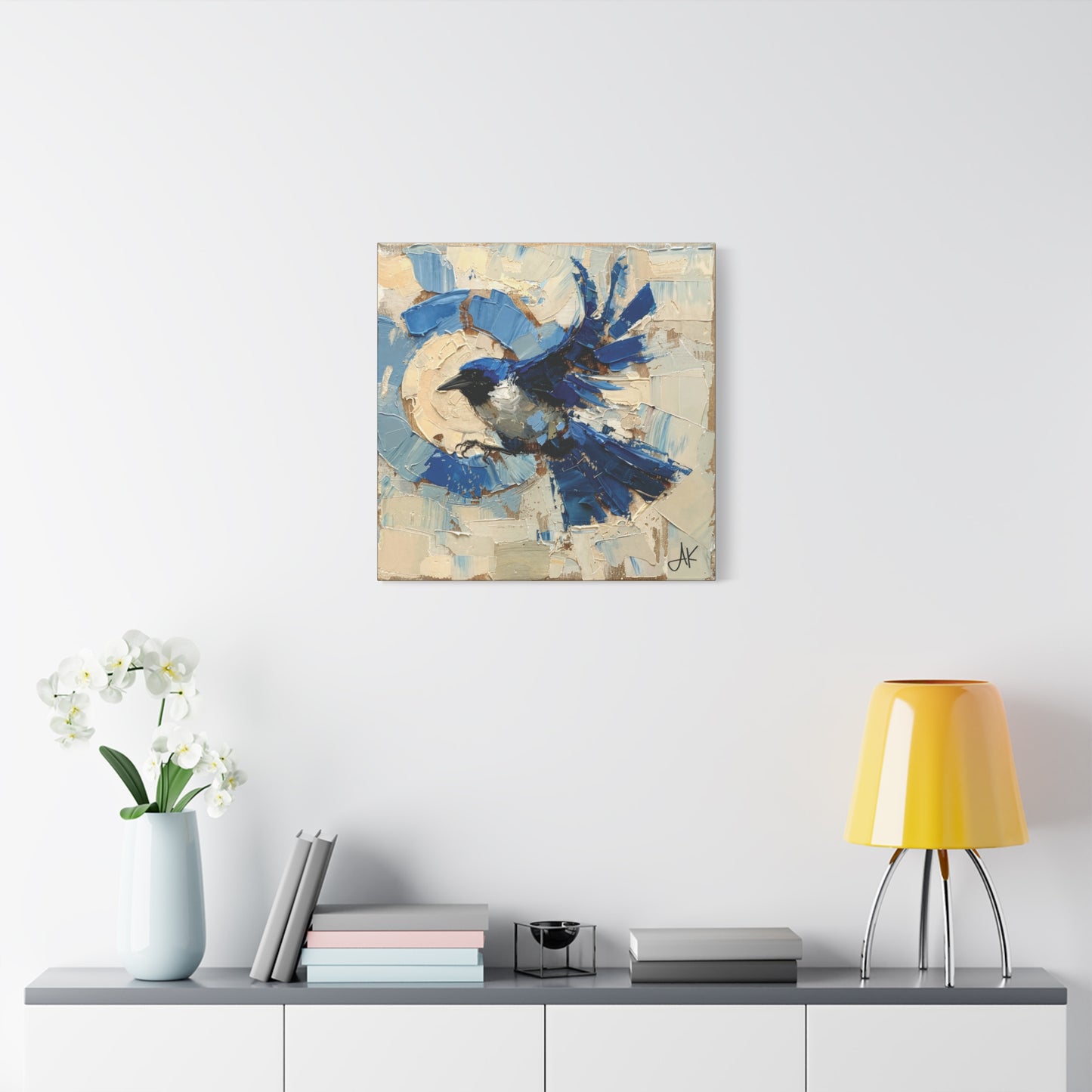 "Liberty Blue Bird", Fine Art Matte Canvas, Stretched, 1.25"