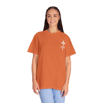"Steadfast Cross in White", Unisex T-shirt