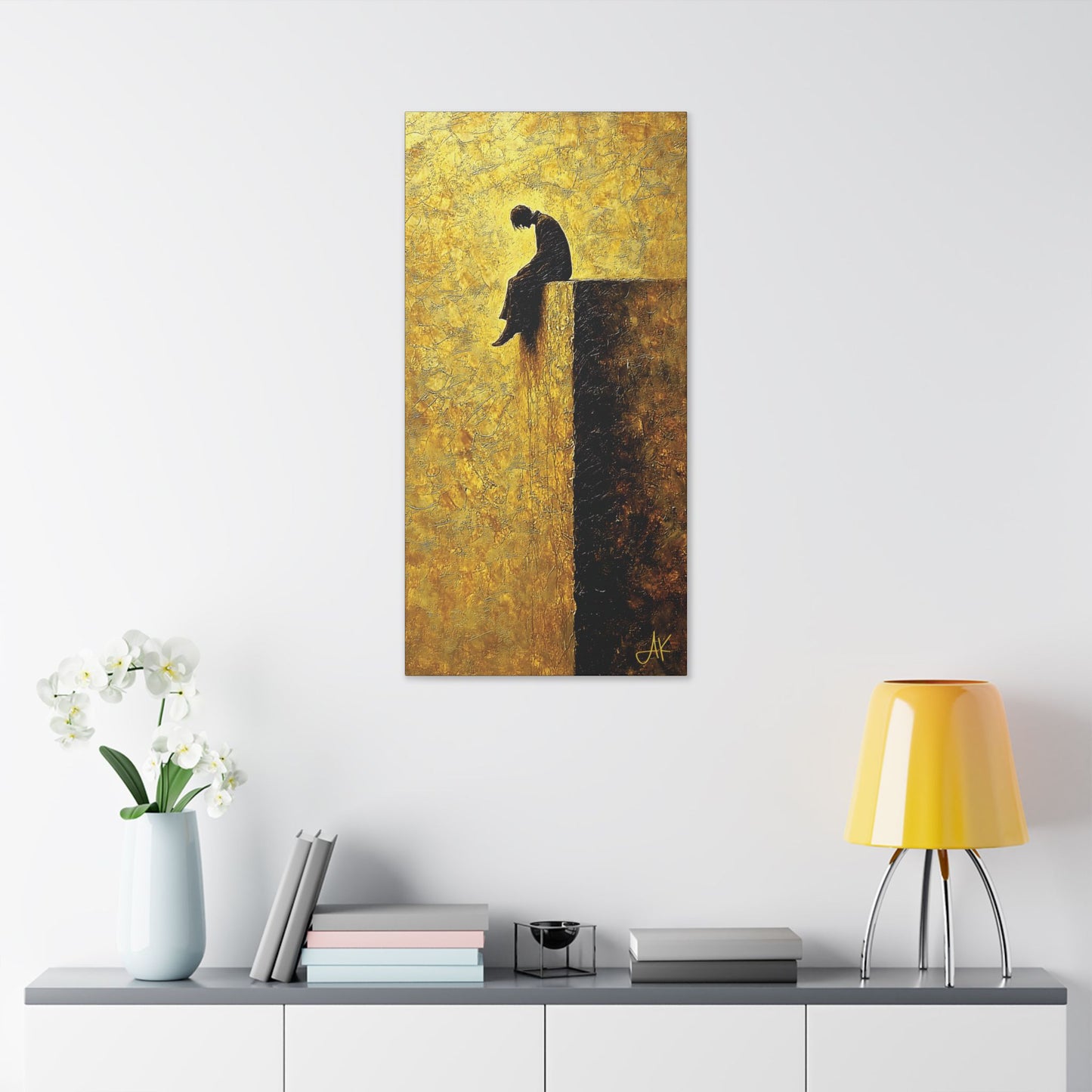 "In Darkest Hour He Is With Me", Stretched Classic Canvas Fine Art Print