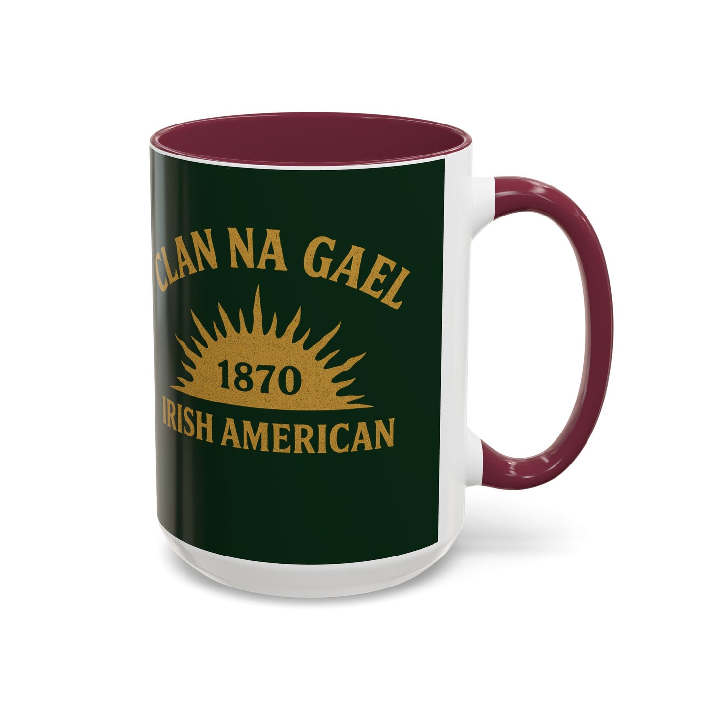 "Clan na Gael - Irish American", Colorful Mugs (11oz, 15oz) (Fenian Green)
