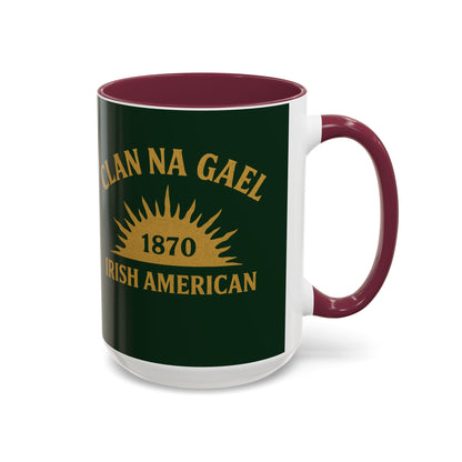 "Clan na Gael - Irish American", Colorful Mugs (11oz, 15oz) (Fenian Green)