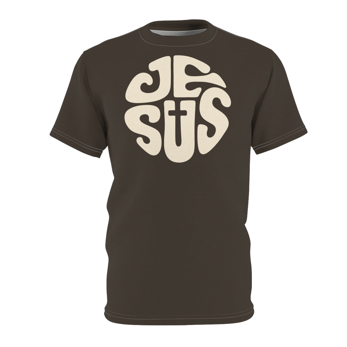"Retro Jesus", Unisex T-shirt (Turkish Coffee)