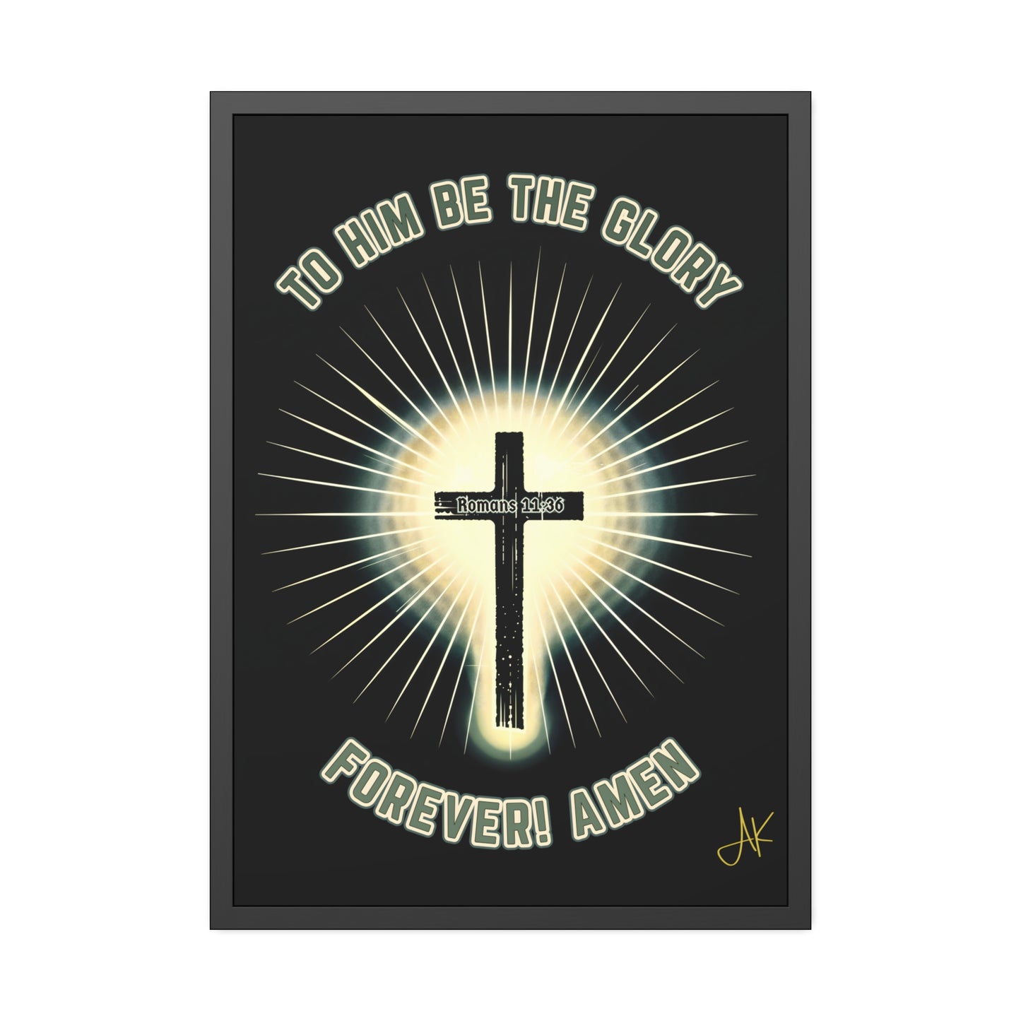 "Romans 11:36", Framed Paper Poster