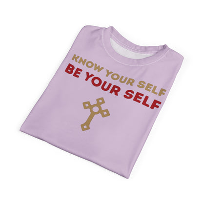 "Know Your Self", Unisex T-shirt (Floridian Blush)