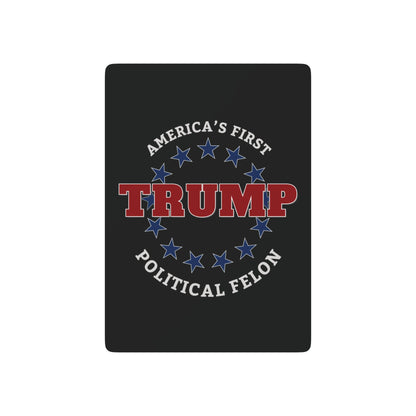 "Trump - Political Felon", Political Playing Cards (70's Black)