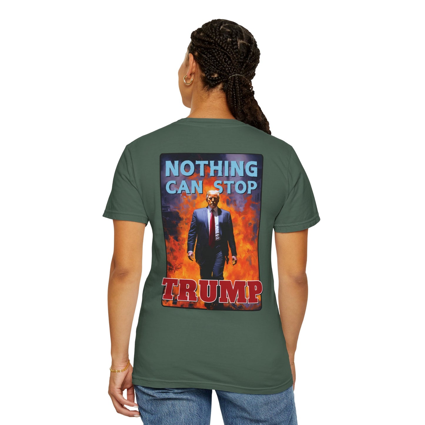 "Nothing Can Stop Trump", Unisex T-shirt (Dark Colors)