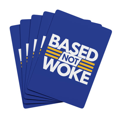"Based not Woke" #01, Cultural Playing Cards (Patriot Blue)