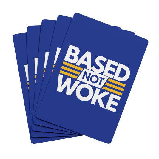 "Based not Woke" #01, Cultural Playing Cards (Patriot Blue)