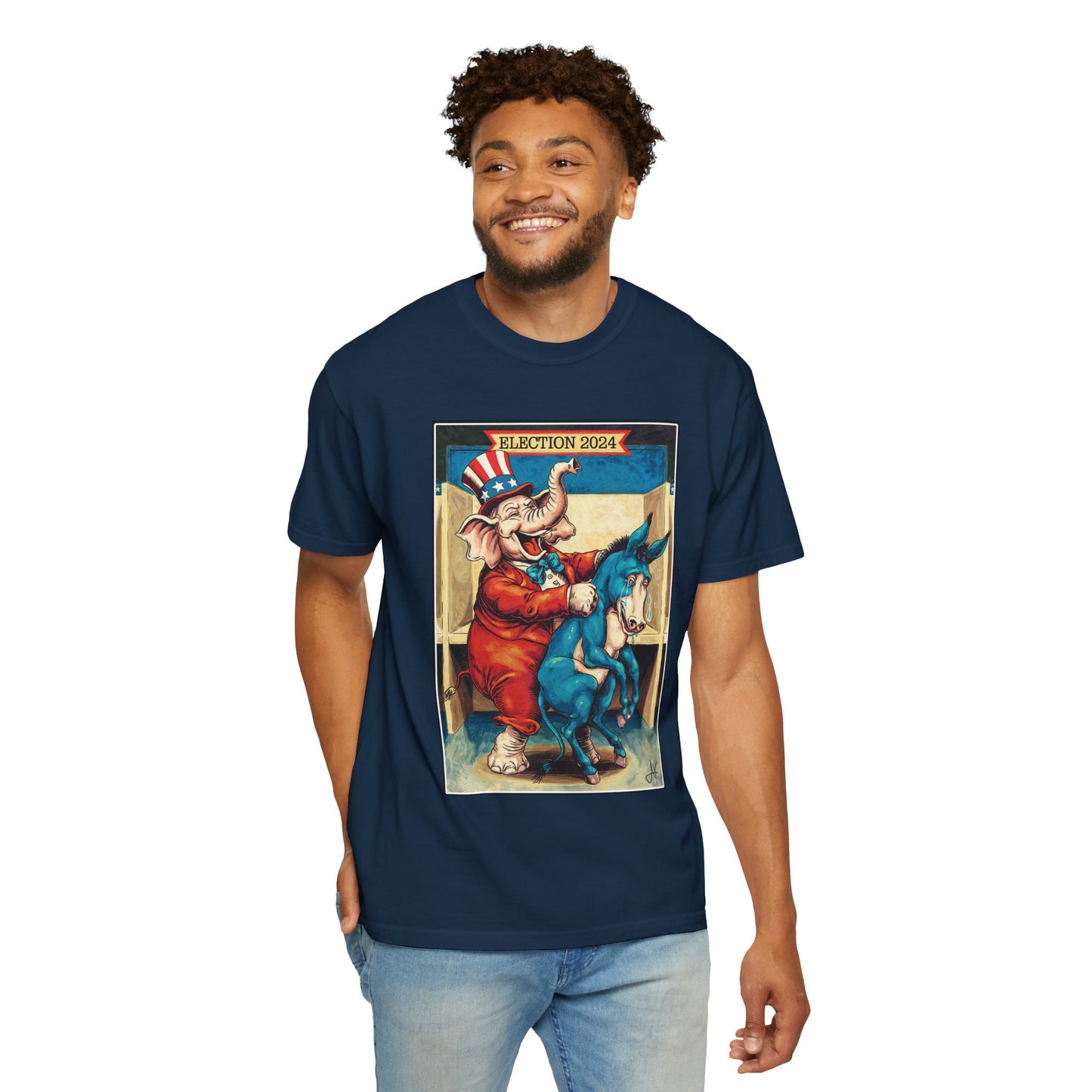 "MAGA Spanked the Donkeys 2024", Unisex T-shirt (Dark Colors)