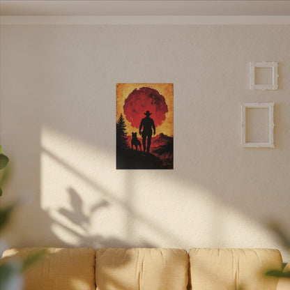 "Watchman of the Red Sun", Matte Canvas Fine Art Print
