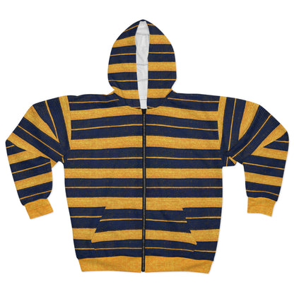 "Golden Ensign", Unisex Wearable Art Zip Hoodie