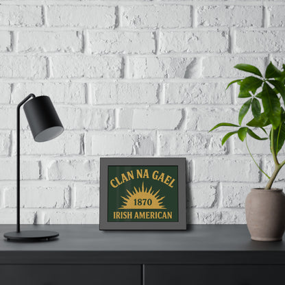 "Clan na Gael - Irish American", Framed Paper Poster (Fenian Green)