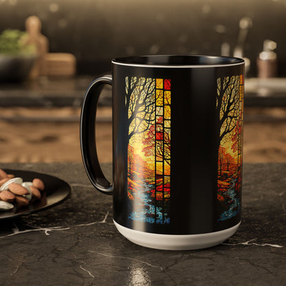 "Realization at 5", Colorful Mugs (11oz, 15oz)