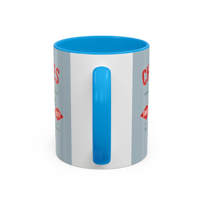 "Delicious Cherries", Colorful Mugs (11oz, 15oz) (Washed Silver-Blue)