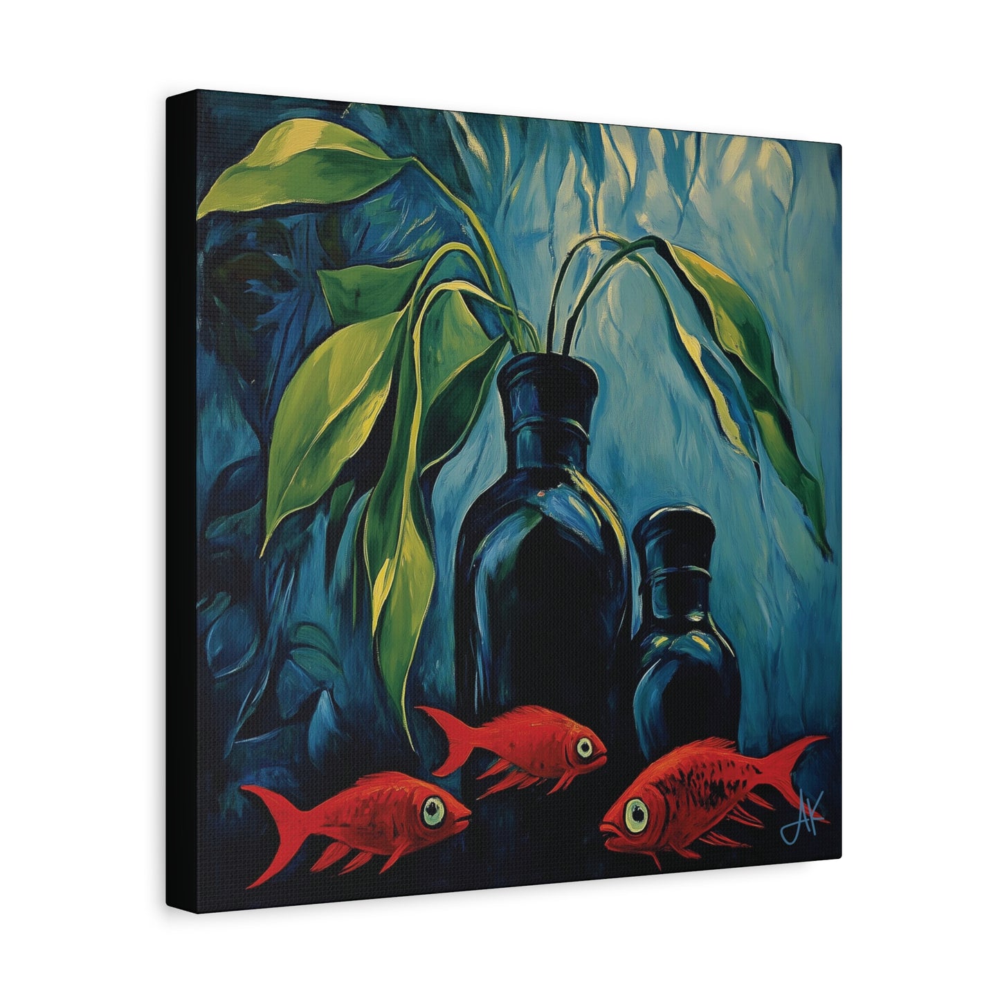 "Still Life: Goldfish", Fine Art Matte Canvas, Stretched, 1.25"