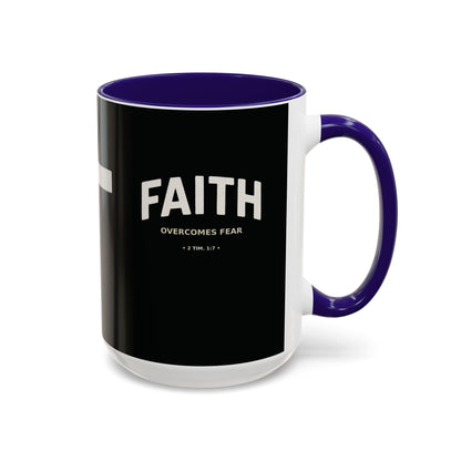 "Faith Overcomes Fear", Colorful Mugs (11oz, 15oz)