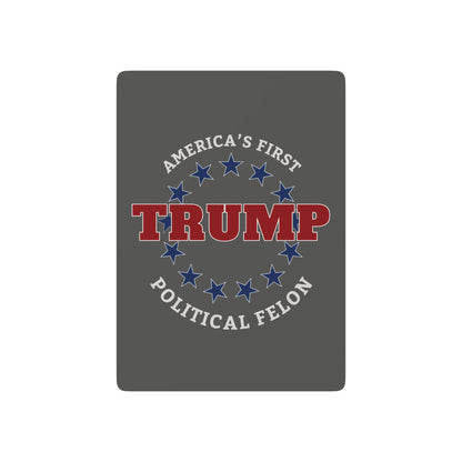 "Trump - Political Felon", Political Playing Cards (Panzer Grey)