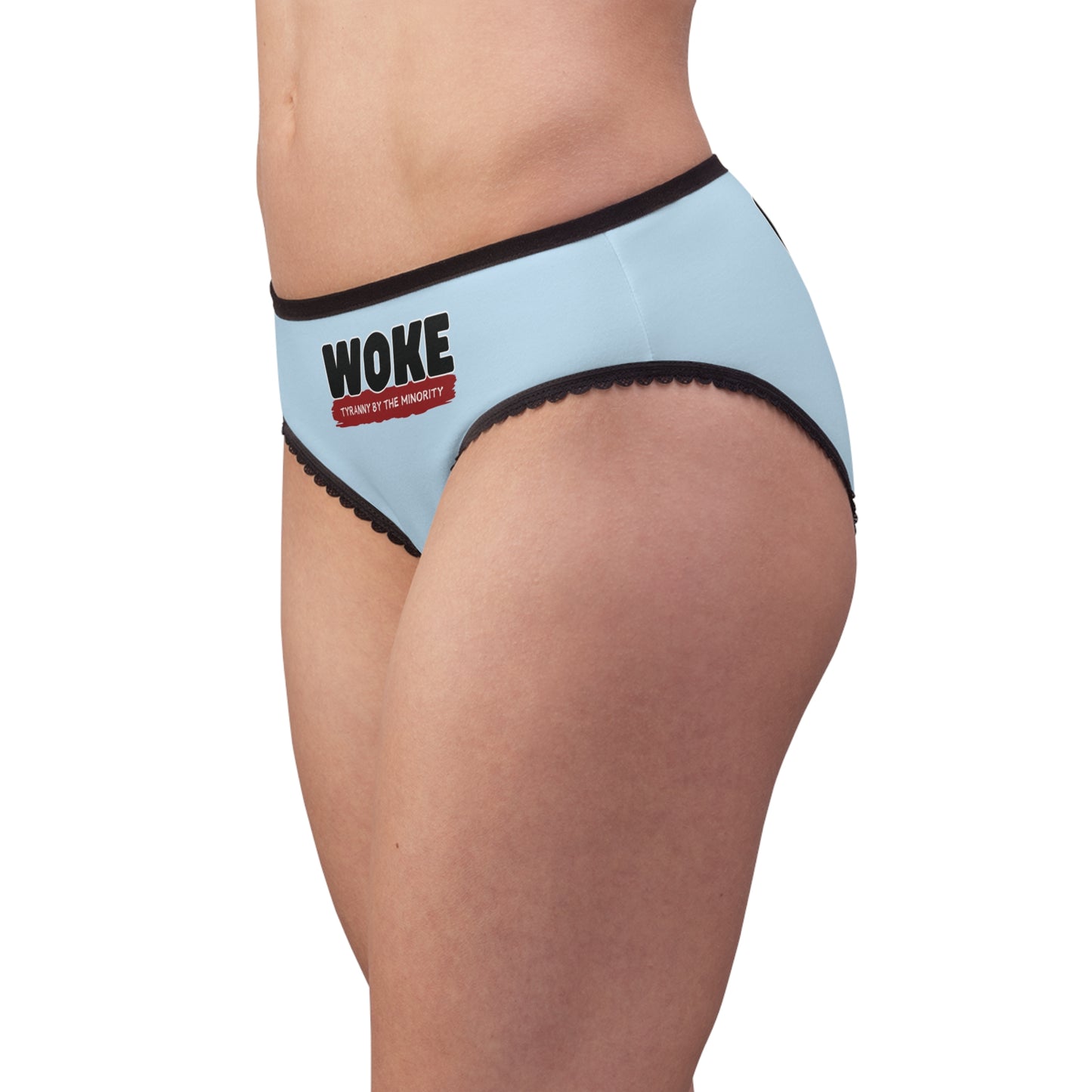 "Woke - Tyranny by the Minority", Women's Briefs (Arctic Blue)