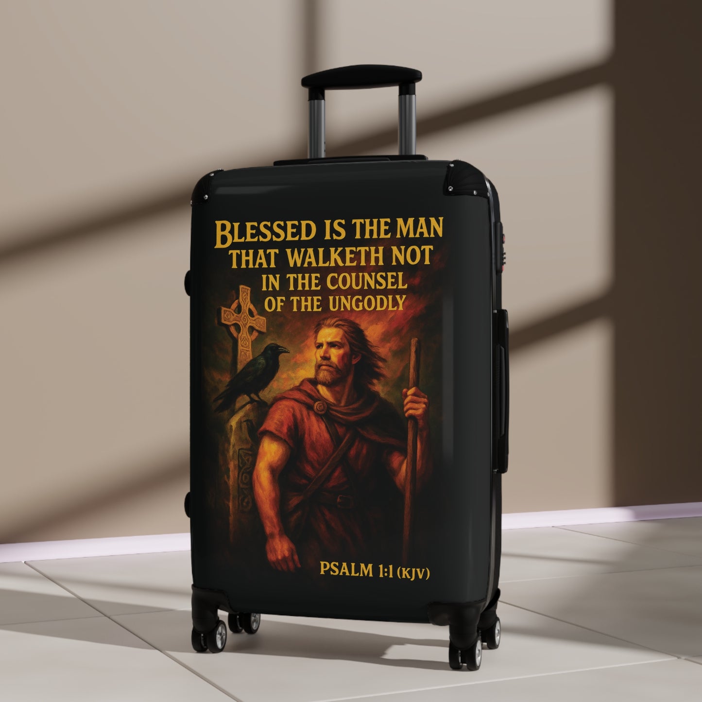 "Psalm 1:1 (KJV), Suitcases (Void Black)