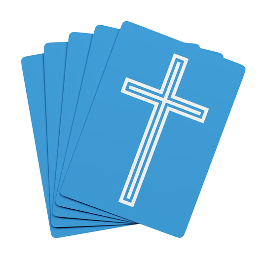 "A Simple Cross", Chrsitian Playing Cards (Swimmer Blue)