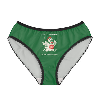 "Climate Alarmism - The Real Threat to Society" #22, Women's Briefs (Patrick Leaf Green)