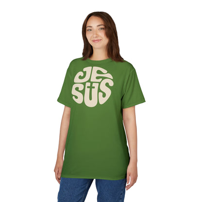 "Retro Jesus", Unisex T-shirt (Avocado Green)