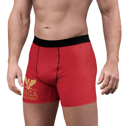 "MAGA - Restoring the Republic", Men's Boxer Briefs (Cherry Red)