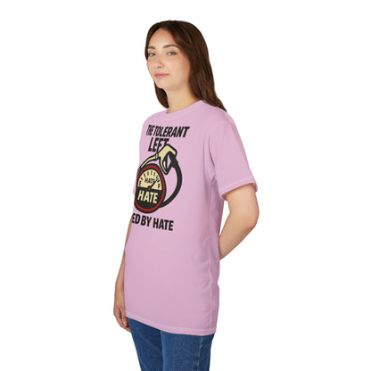 "The Tolerant Left", Unisex T-shirt (Abbey Veil Pink)