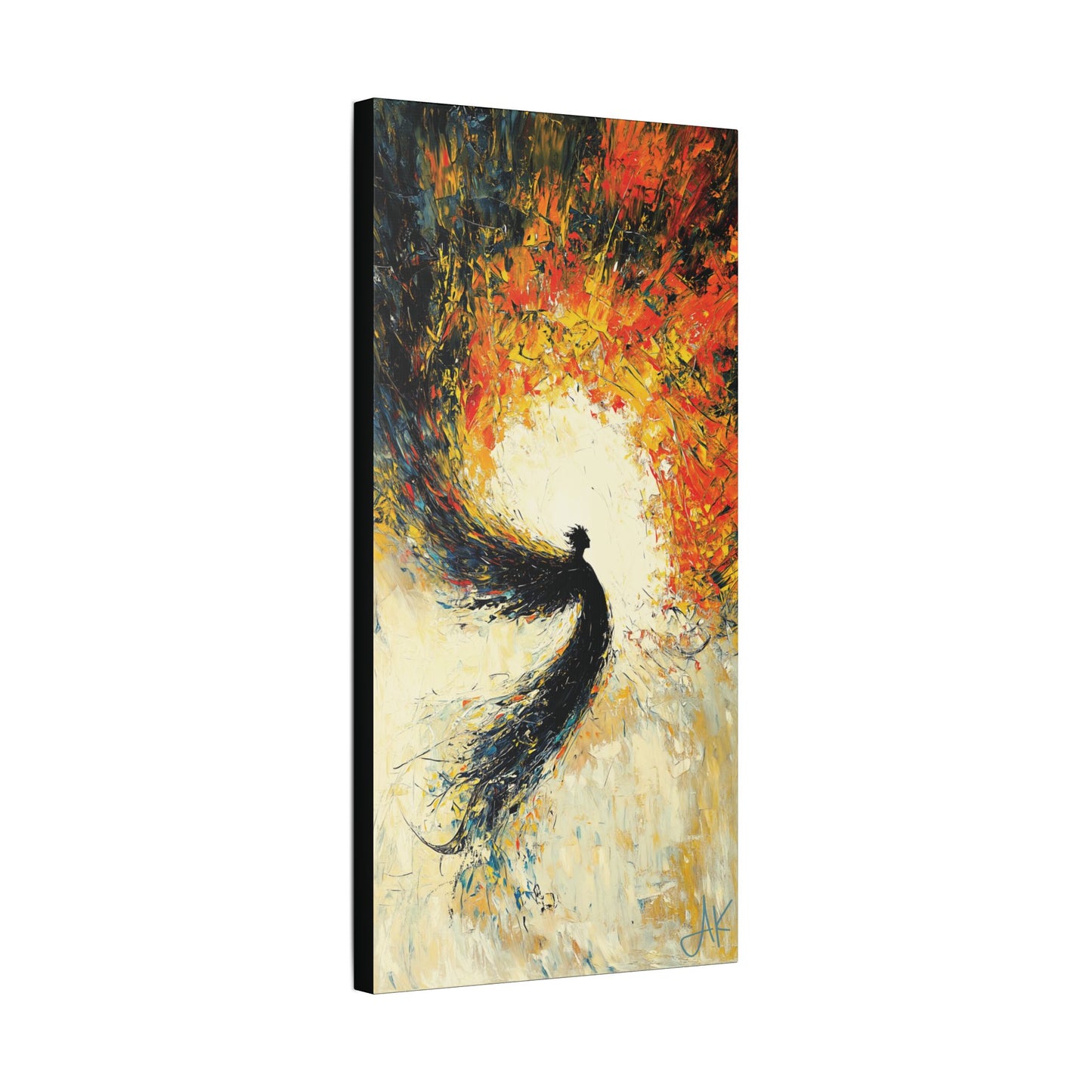 "Seraphic Aegis", Stretched Classic Canvas Fine Art Print