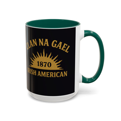 "Clan na Gael - Irish American", Colorful Mugs (11oz, 15oz) (Raven Black)
