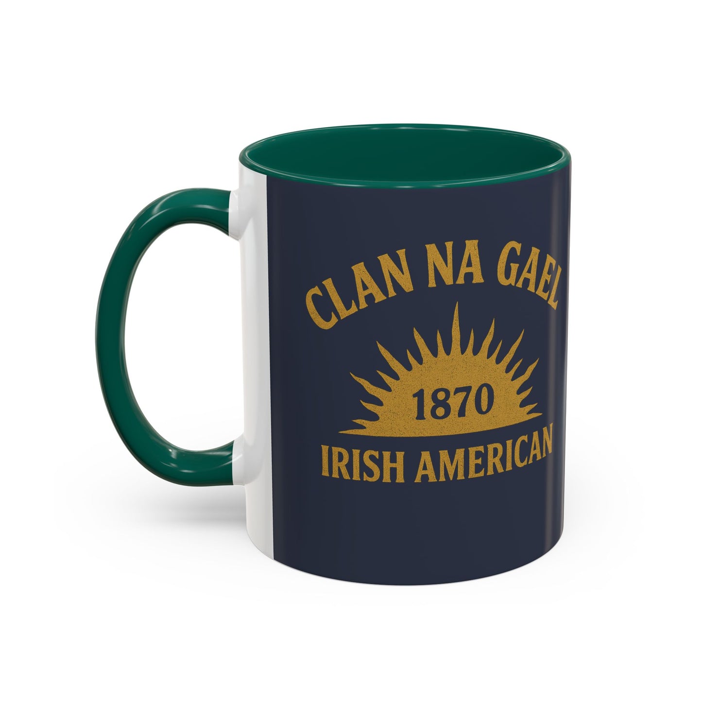 "Clan na Gael - Irish American", Colorful Mugs (11oz, 15oz) (Blue Burka Grey)