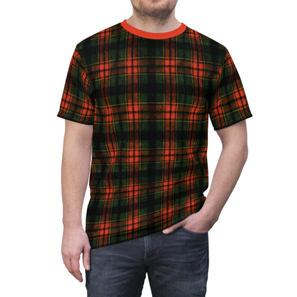 "Kilmor Brieve Tartan", Unisex Tee (Brieve Red Collar)