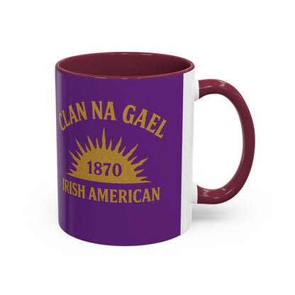 "Clan na Gael - Irish American", Colorful Mugs (11oz, 15oz) (Vesper Violet)
