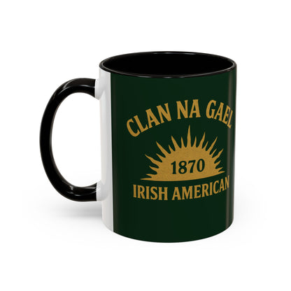 "Clan na Gael - Irish American", Colorful Mugs (11oz, 15oz) (Fenian Green)