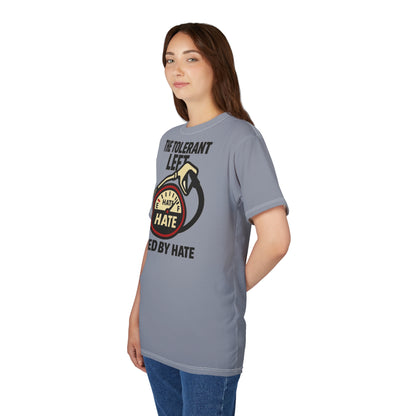 "The Tolerant Left", Unisex T-shirt (Concrete Grey)