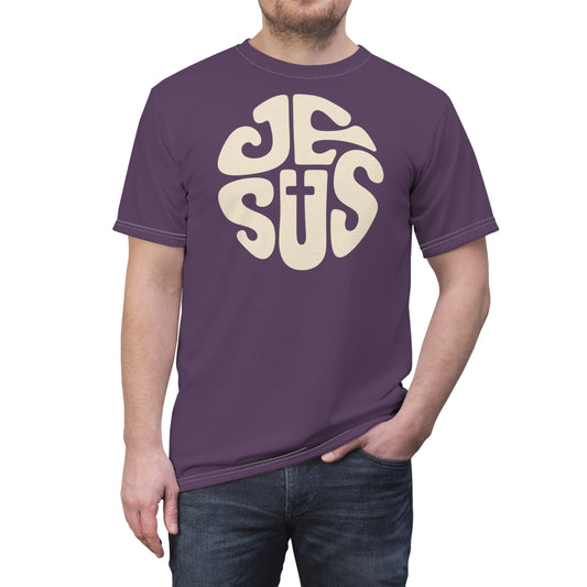 "Retro Jesus", Unisex T-shirt (Purple People Eater)
