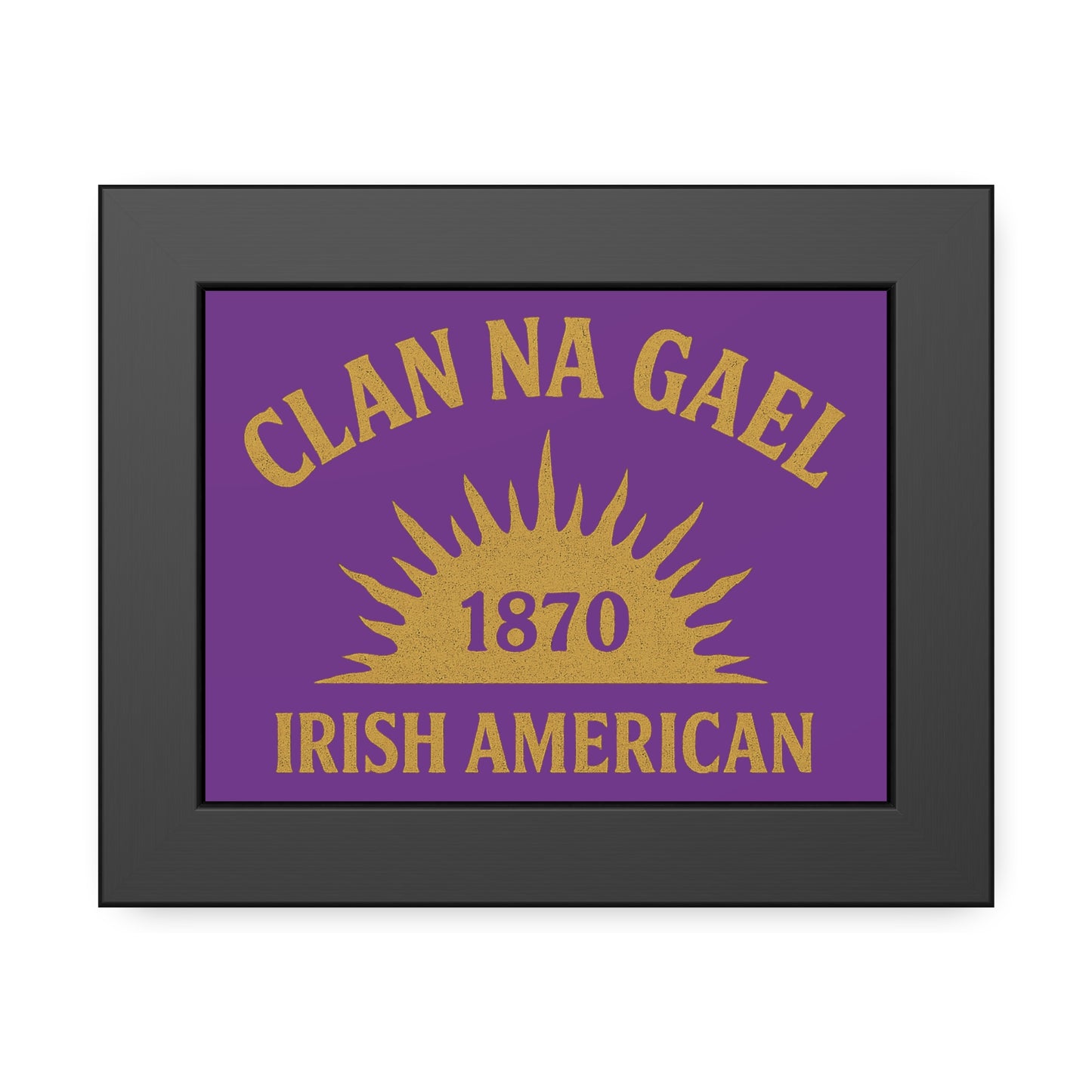 "Clan na Gael - Irish American", Framed Paper Poster (Vesper Violet)