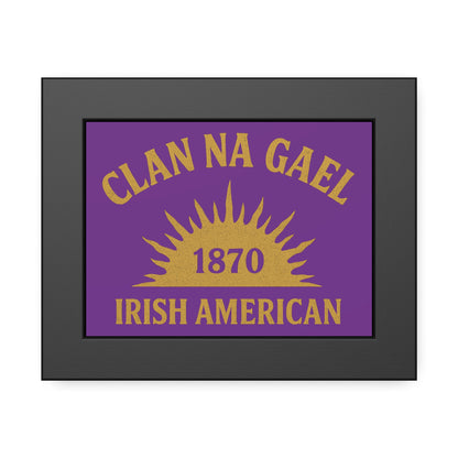 "Clan na Gael - Irish American", Framed Paper Poster (Vesper Violet)