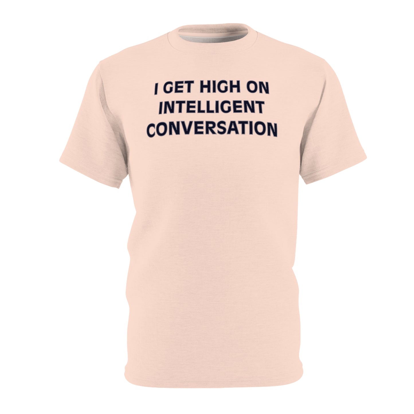 "Intelligent Conversation", Unisex T-shirt (Pink Grapefruit)