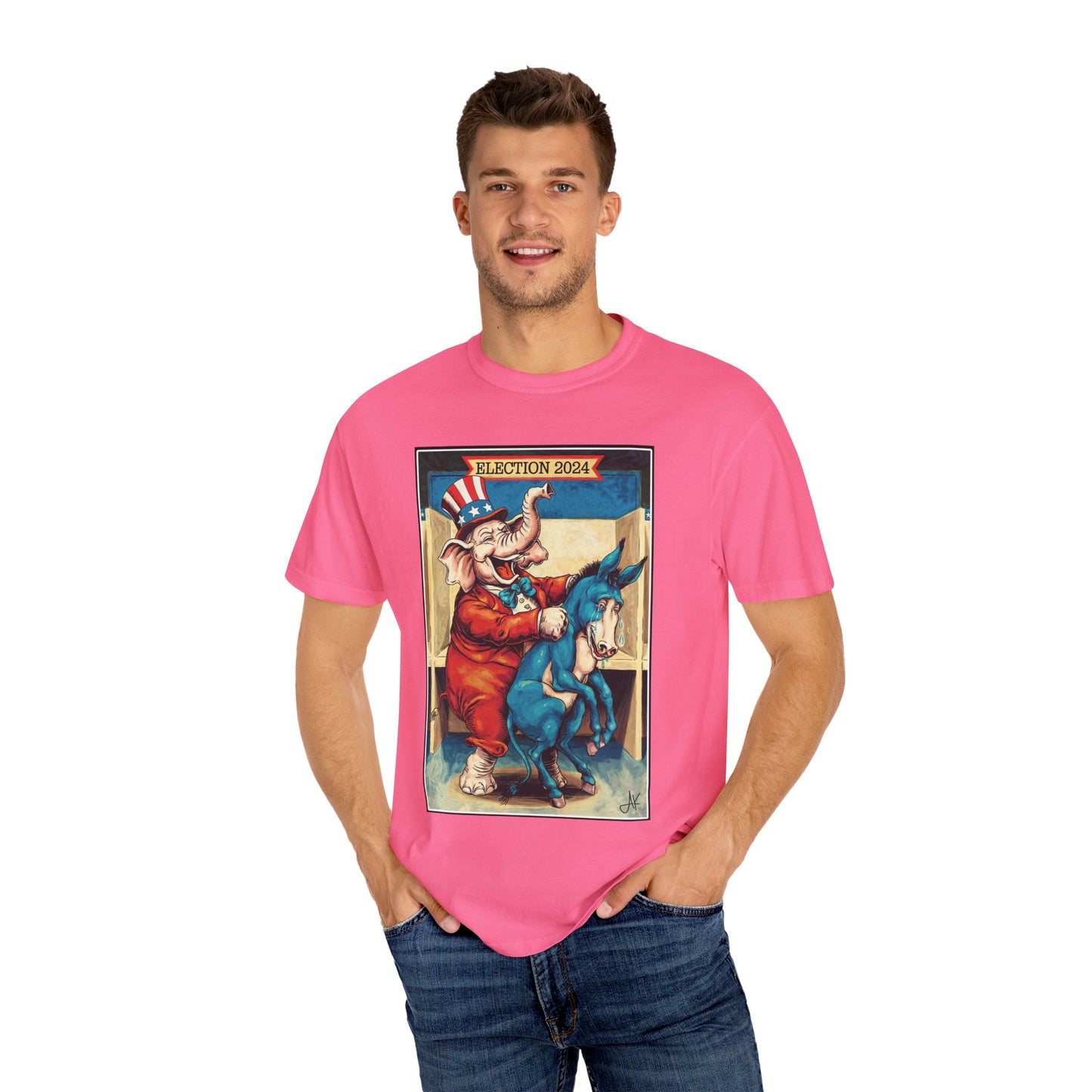 "MAGA Spanked the Donkeys 2024", Unisex T-shirt (Dark Colors)