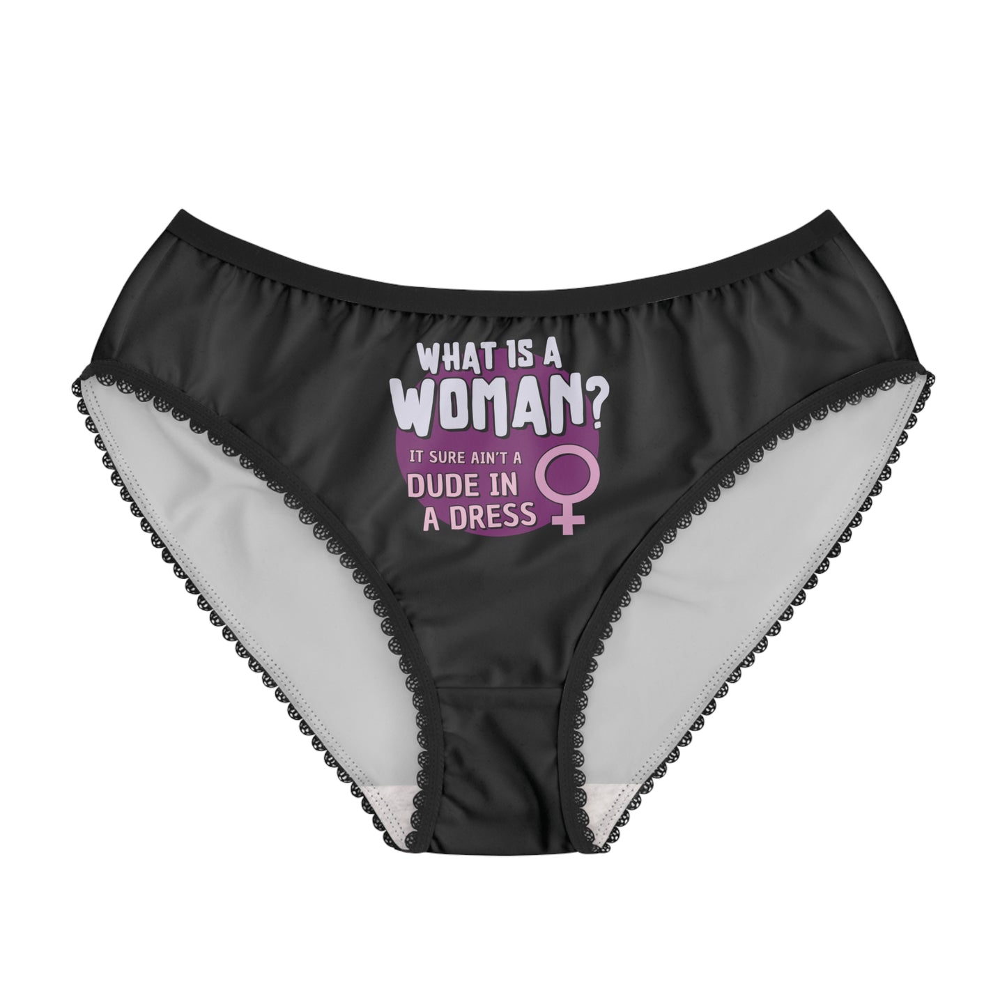 "What is a Woman" #01, Women's Briefs (Shadow Black)