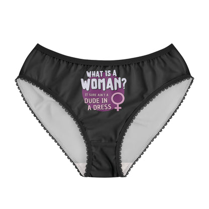 "What is a Woman" #01, Women's Briefs (Shadow Black)