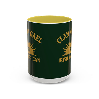 "Clan na Gael - Irish American", Colorful Mugs (11oz, 15oz) (Fenian Green)