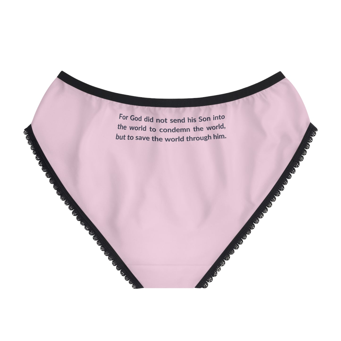 "Good News - John 3:17", Women's Briefs (Lace Pink)
